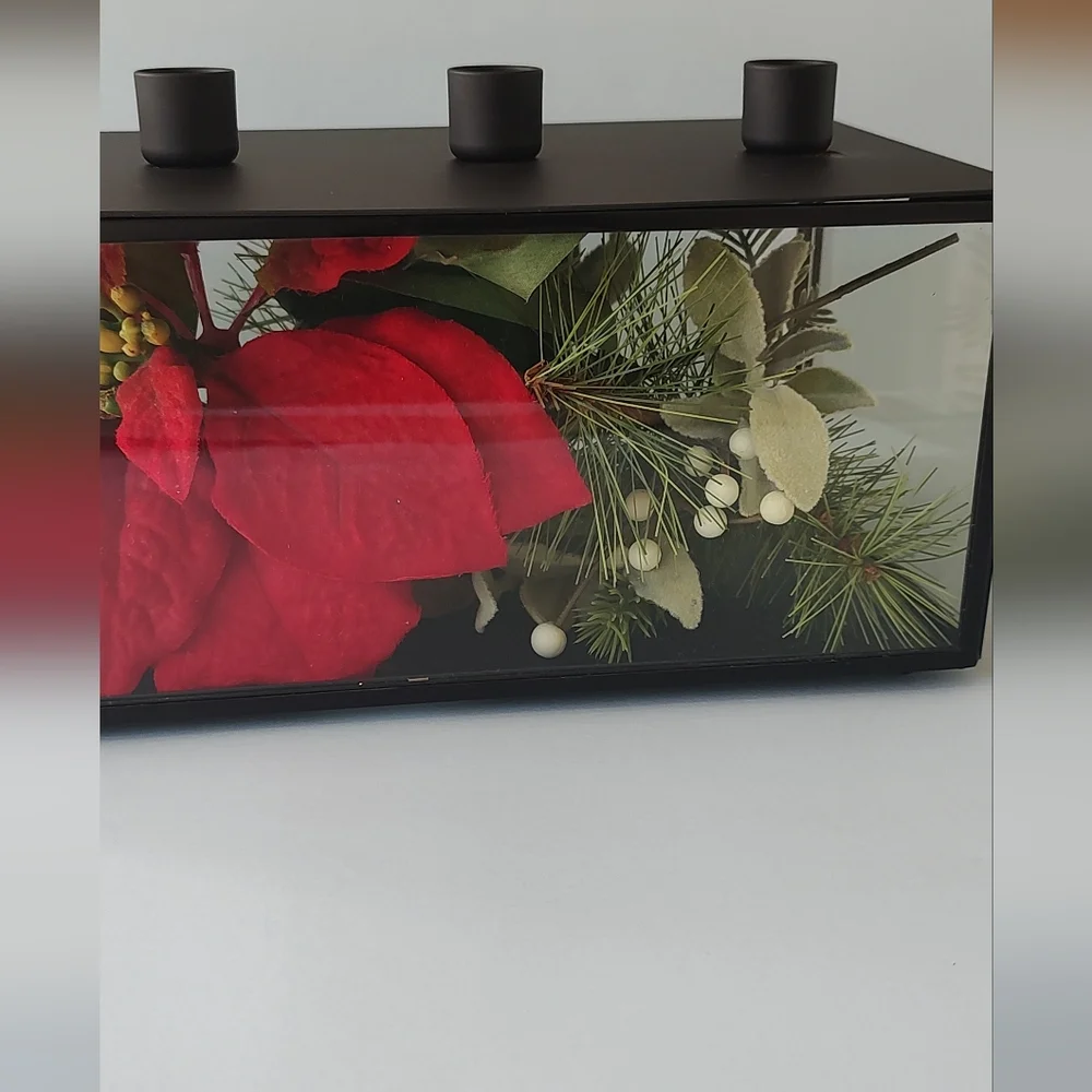 Hearth and hand with magnolia rectangle taper holder metal black  decorative